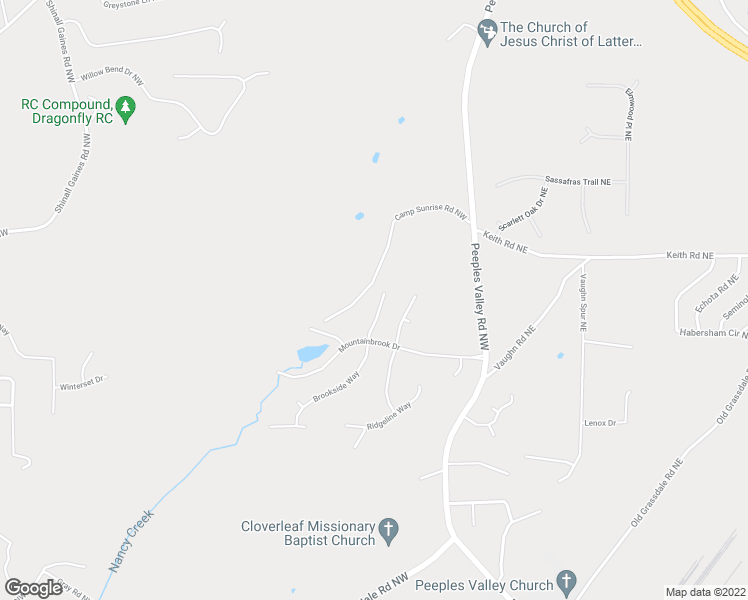 map of restaurants, bars, coffee shops, grocery stores, and more near 21 Laurelwood Lane in Cartersville