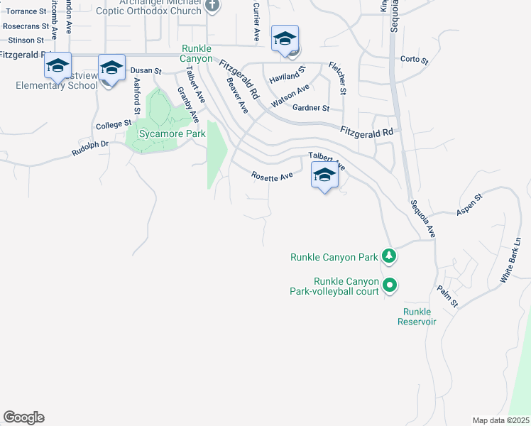 map of restaurants, bars, coffee shops, grocery stores, and more near 577 Comet Avenue in Simi Valley