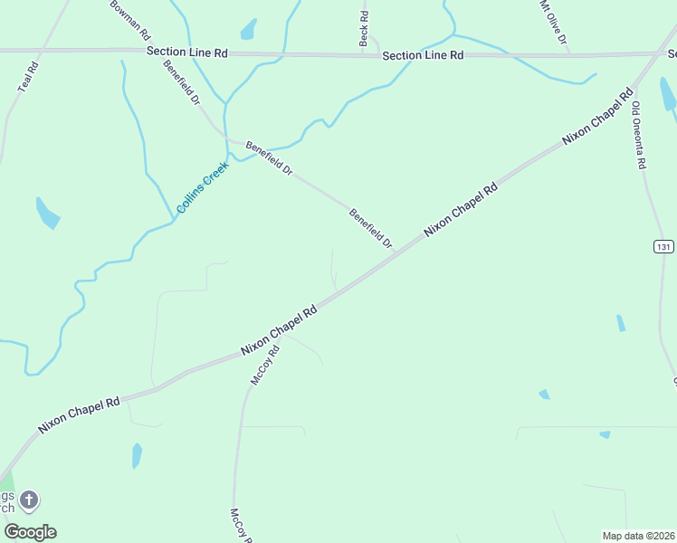 map of restaurants, bars, coffee shops, grocery stores, and more near 1950 Nixon Chapel Road in Albertville