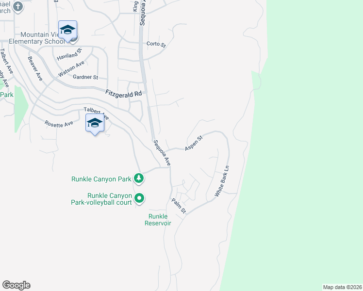 map of restaurants, bars, coffee shops, grocery stores, and more near 3428 Aspen Street in Simi Valley
