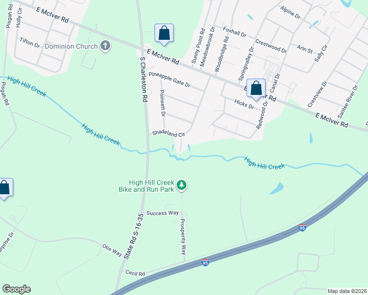 map of restaurants, bars, coffee shops, grocery stores, and more near 2920 Nails Place in Florence