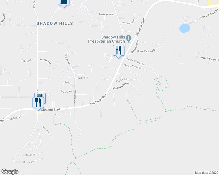 map of restaurants, bars, coffee shops, grocery stores, and more near  in Los Angeles