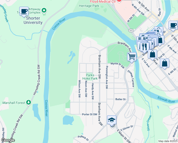 map of restaurants, bars, coffee shops, grocery stores, and more near 4 Charles Street in Rome