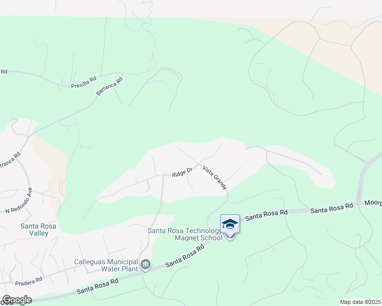 map of restaurants, bars, coffee shops, grocery stores, and more near 3130 Vista Grande in Santa Rosa Valley
