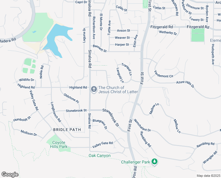 map of restaurants, bars, coffee shops, grocery stores, and more near 590 Bristol Avenue in Simi Valley