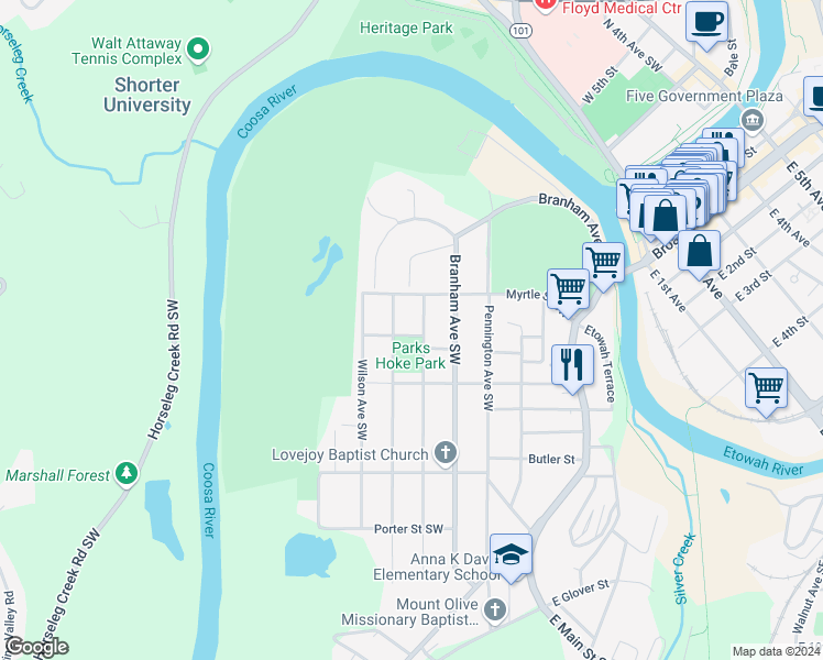 map of restaurants, bars, coffee shops, grocery stores, and more near 2 Charles Street in Rome