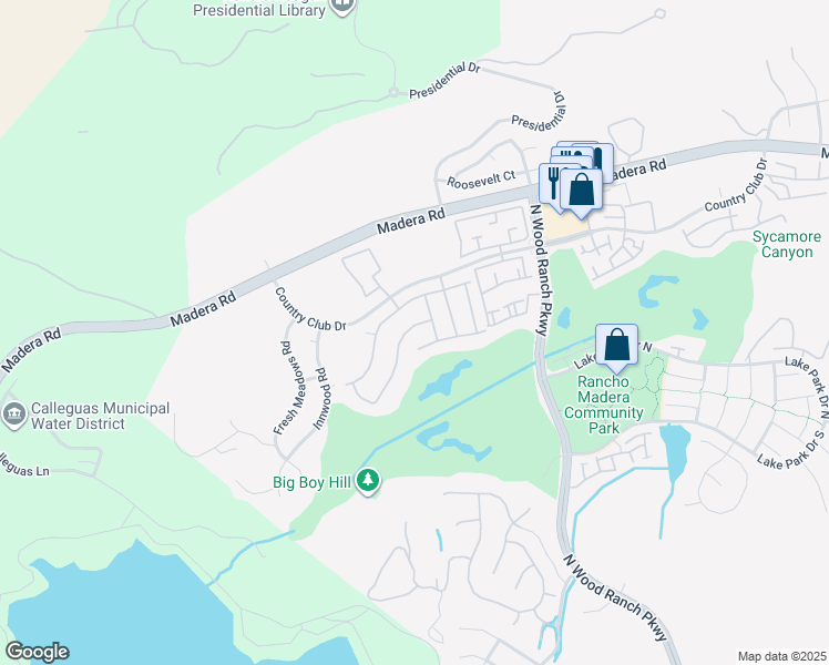 map of restaurants, bars, coffee shops, grocery stores, and more near 808 Links View Drive in Simi Valley