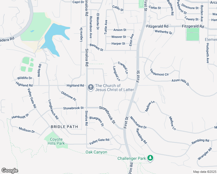 map of restaurants, bars, coffee shops, grocery stores, and more near 590 Bristol Avenue in Simi Valley