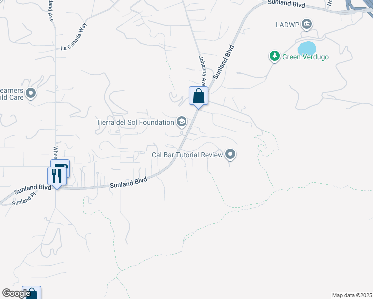map of restaurants, bars, coffee shops, grocery stores, and more near 9851 Shadow Island Drive in Los Angeles