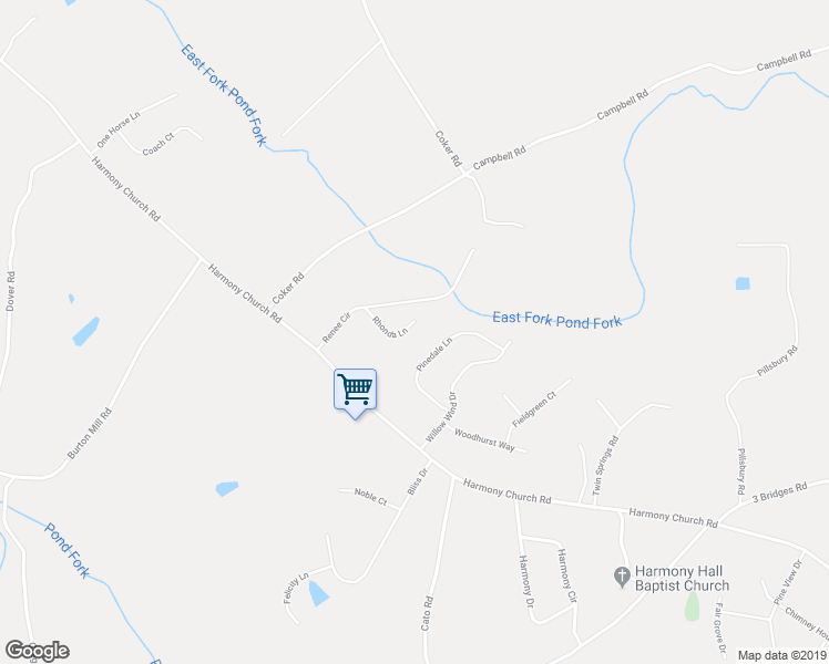 map of restaurants, bars, coffee shops, grocery stores, and more near 3834 Rhonda Lane in Gainesville