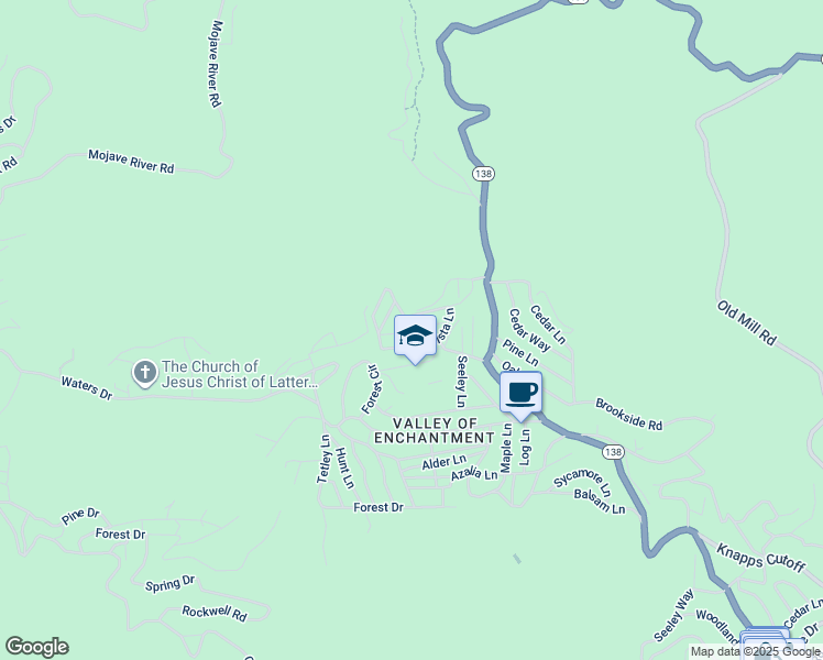 map of restaurants, bars, coffee shops, grocery stores, and more near in Crestline