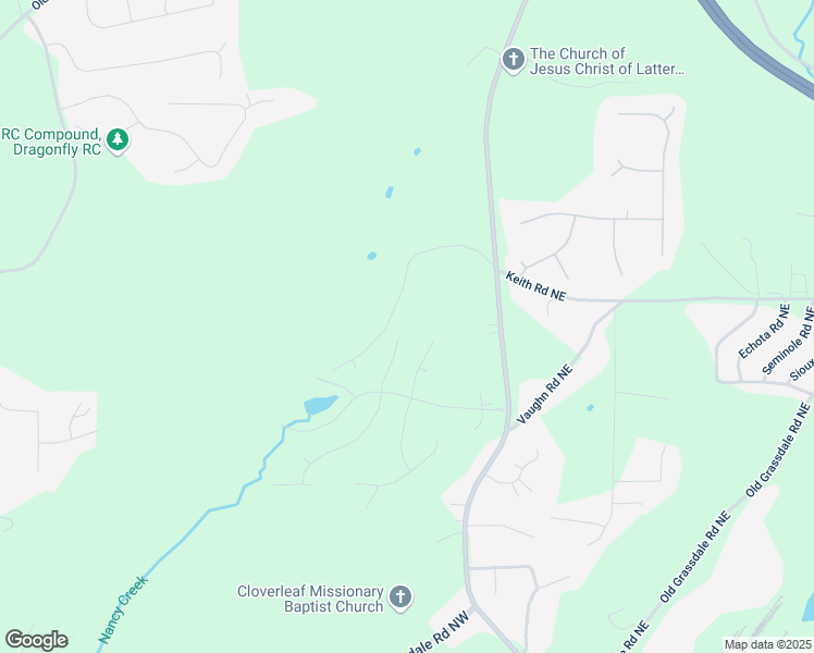 map of restaurants, bars, coffee shops, grocery stores, and more near 29 Laurelwood Lane in Cartersville