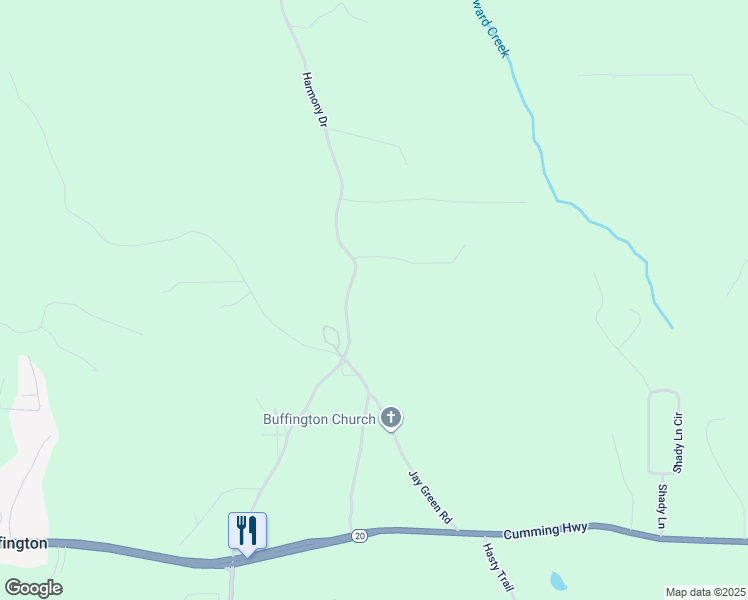 map of restaurants, bars, coffee shops, grocery stores, and more near 1175 Harmony Drive in Canton
