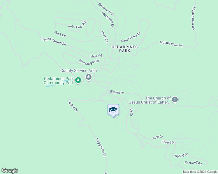 map of restaurants, bars, coffee shops, grocery stores, and more near in Crestline