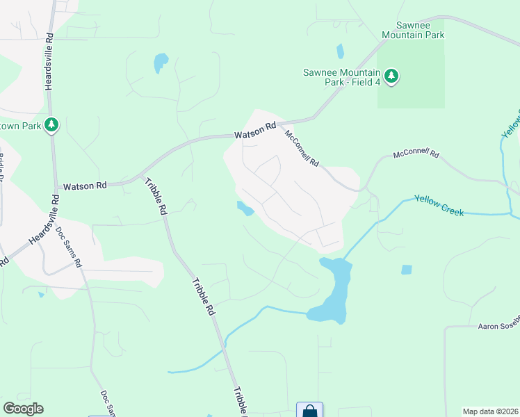 map of restaurants, bars, coffee shops, grocery stores, and more near 4205 Rock Creek Drive in Cumming