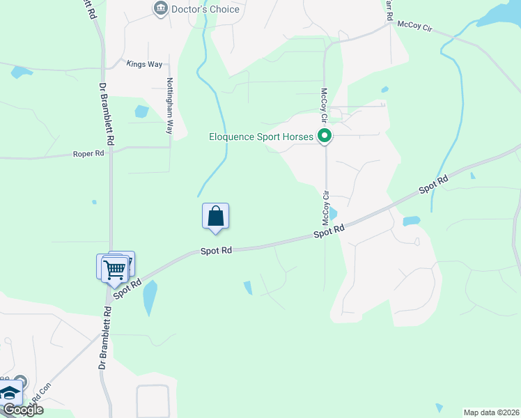 map of restaurants, bars, coffee shops, grocery stores, and more near 4890 Spot Road in Cumming