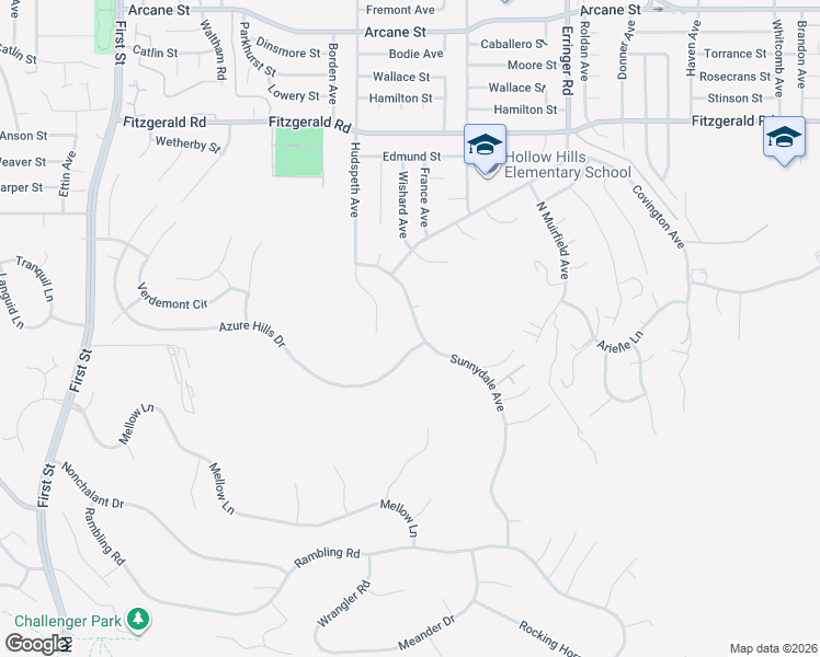 map of restaurants, bars, coffee shops, grocery stores, and more near 1724 Sunnydale Avenue in Simi Valley