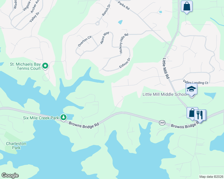 map of restaurants, bars, coffee shops, grocery stores, and more near 7268 Jonsway in Cumming