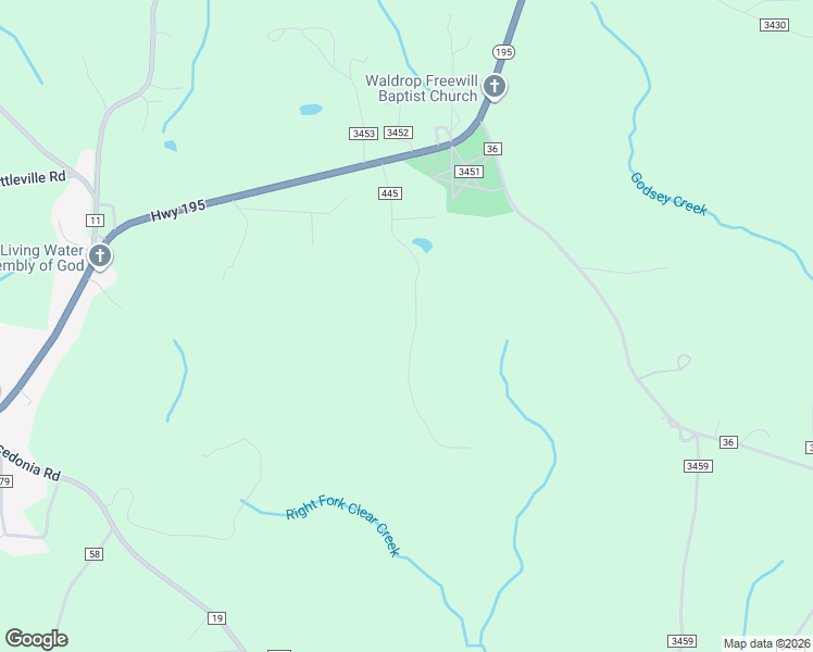 map of restaurants, bars, coffee shops, grocery stores, and more near Havana Road in Haleyville