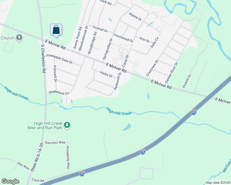 map of restaurants, bars, coffee shops, grocery stores, and more near 904 Inglewood Drive in Florence