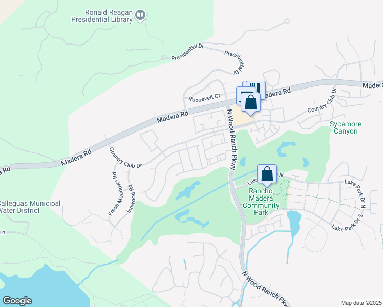 map of restaurants, bars, coffee shops, grocery stores, and more near 682 Double Eagle Way in Simi Valley