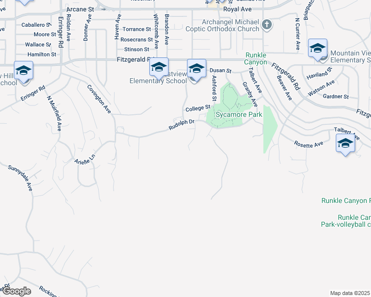 map of restaurants, bars, coffee shops, grocery stores, and more near 608 Coppertree Court in Simi Valley