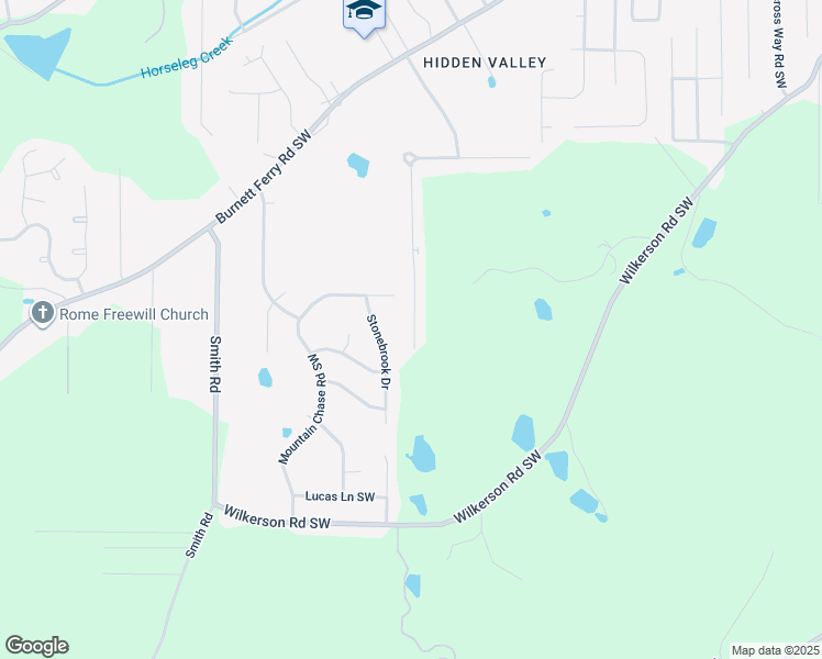 map of restaurants, bars, coffee shops, grocery stores, and more near 408 Leafmore Road Southwest in Rome