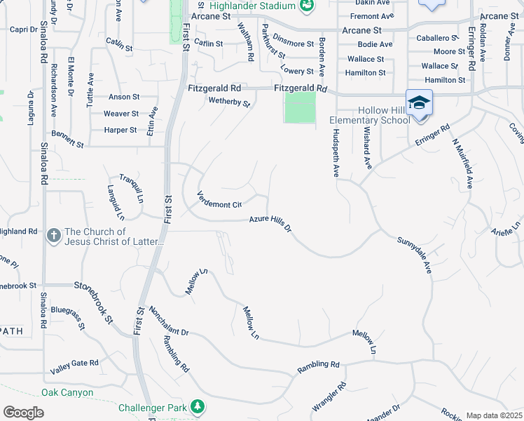 map of restaurants, bars, coffee shops, grocery stores, and more near 649 Coldbrook Place in Simi Valley