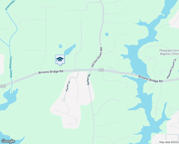 map of restaurants, bars, coffee shops, grocery stores, and more near Bethel Road in Forsyth County