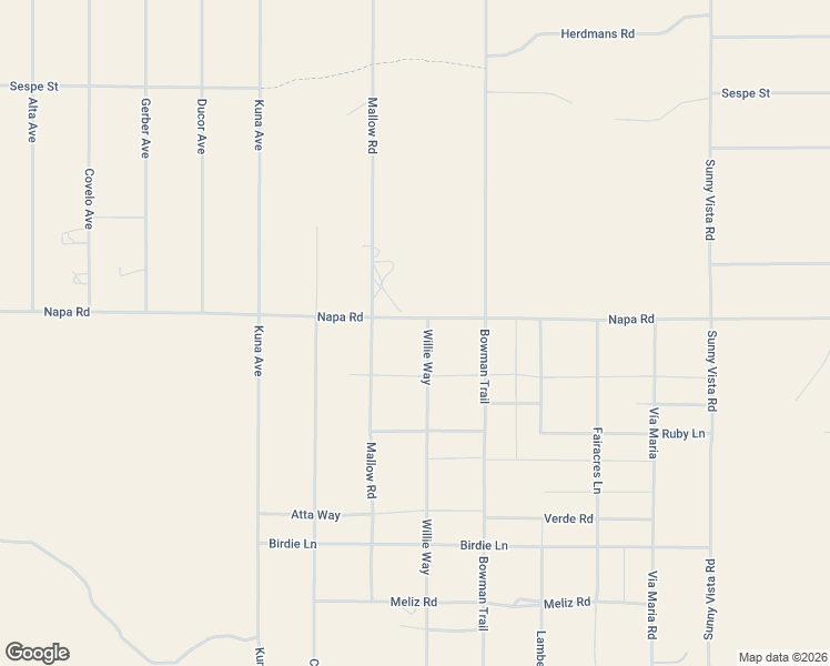 map of restaurants, bars, coffee shops, grocery stores, and more near 60375 Reche Road in Landers