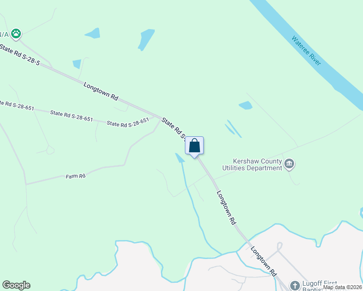 map of restaurants, bars, coffee shops, grocery stores, and more near 279 Longtown Road in Lugoff