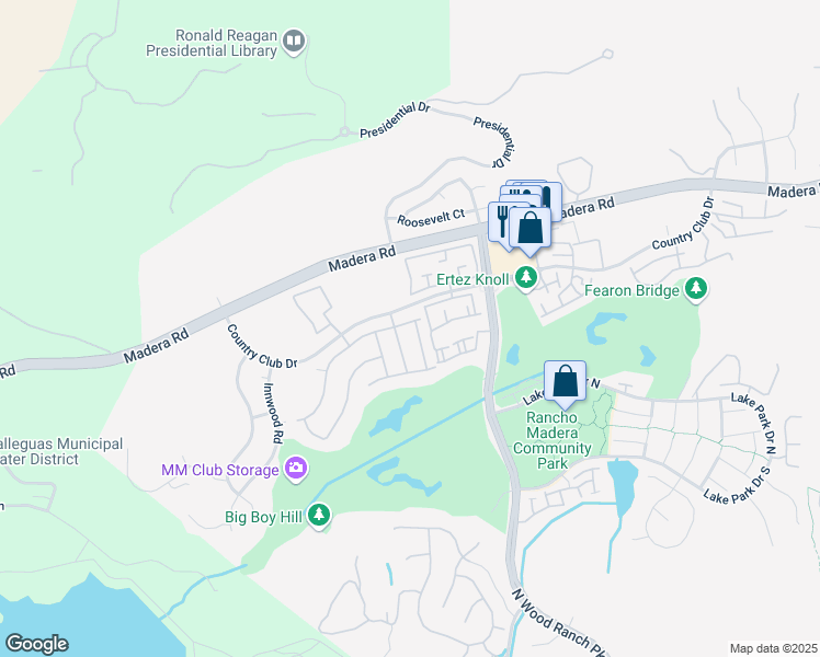 map of restaurants, bars, coffee shops, grocery stores, and more near 724 Congressional Road in Simi Valley
