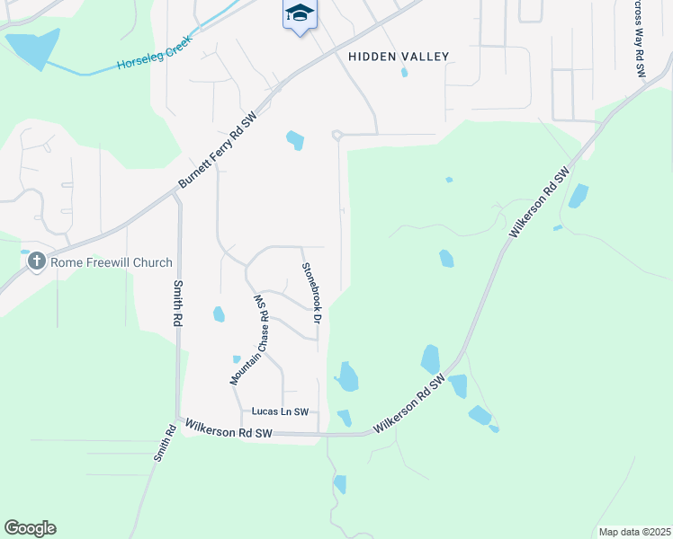 map of restaurants, bars, coffee shops, grocery stores, and more near 406 Leafmore Road Southwest in Rome