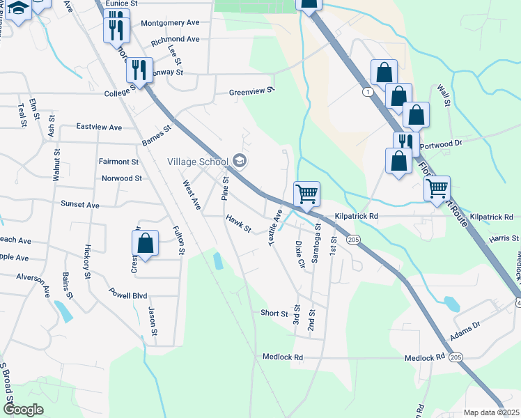 map of restaurants, bars, coffee shops, grocery stores, and more near 926 Brooklyn Avenue in Albertville