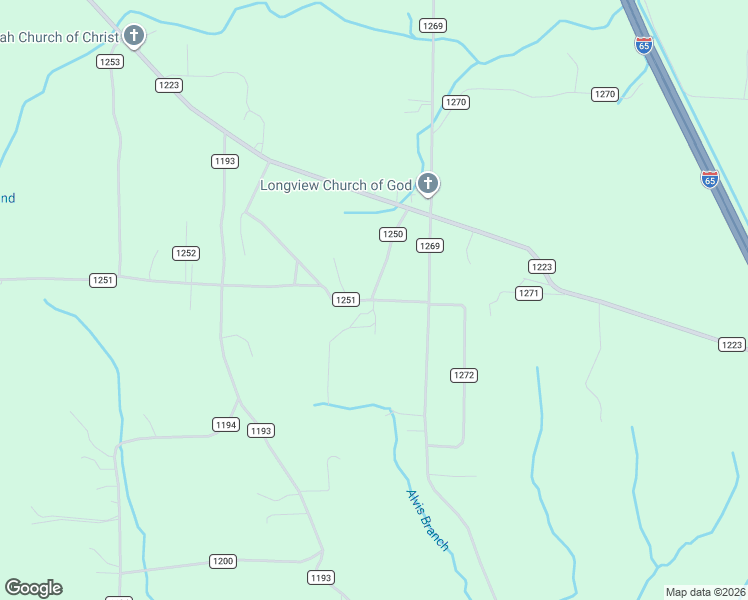 map of restaurants, bars, coffee shops, grocery stores, and more near 165 County Road 1251 in Vinemont
