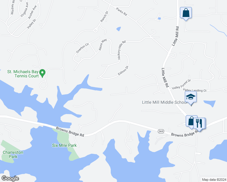 map of restaurants, bars, coffee shops, grocery stores, and more near 7240 Jonsway in Cumming