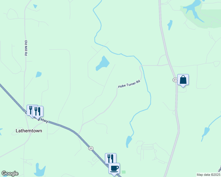 map of restaurants, bars, coffee shops, grocery stores, and more near 310 Della Smith Lane in Canton