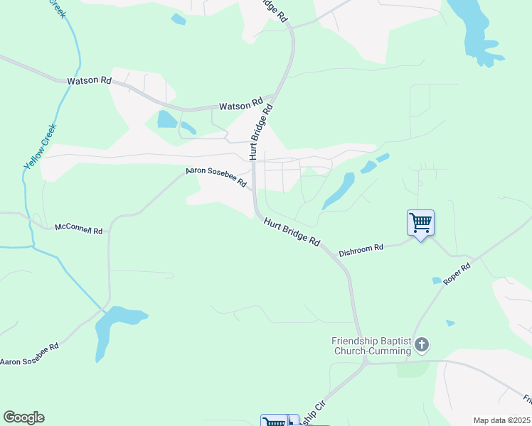 map of restaurants, bars, coffee shops, grocery stores, and more near 3330 Carswell Bend in Cumming