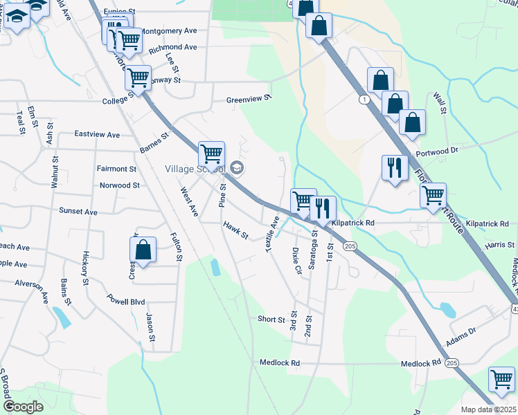 map of restaurants, bars, coffee shops, grocery stores, and more near 926 Brooklyn Avenue in Albertville