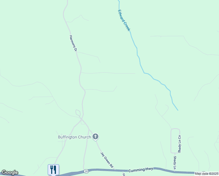 map of restaurants, bars, coffee shops, grocery stores, and more near 121 Harmony Oaks Trail in Canton