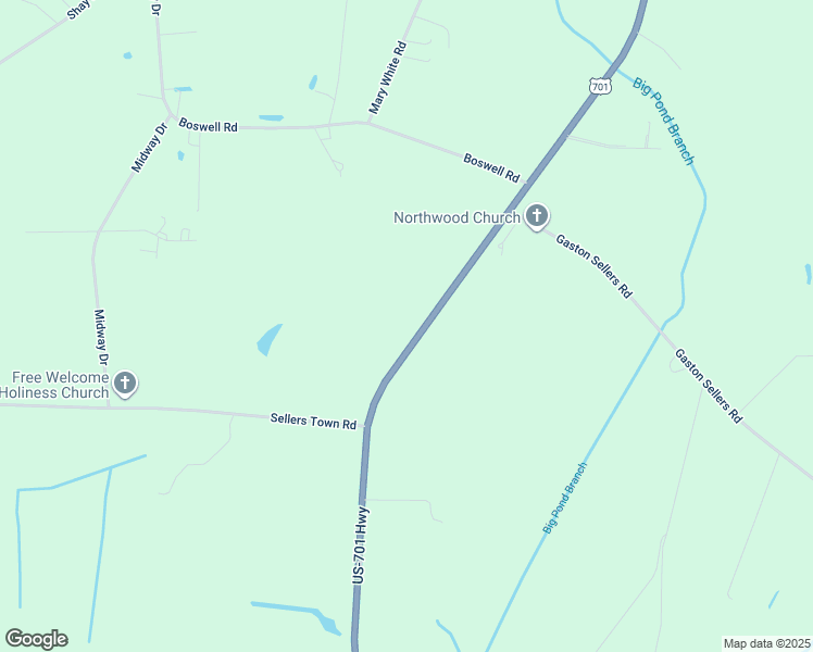 map of restaurants, bars, coffee shops, grocery stores, and more near 6960 James B White Highway South in Whiteville