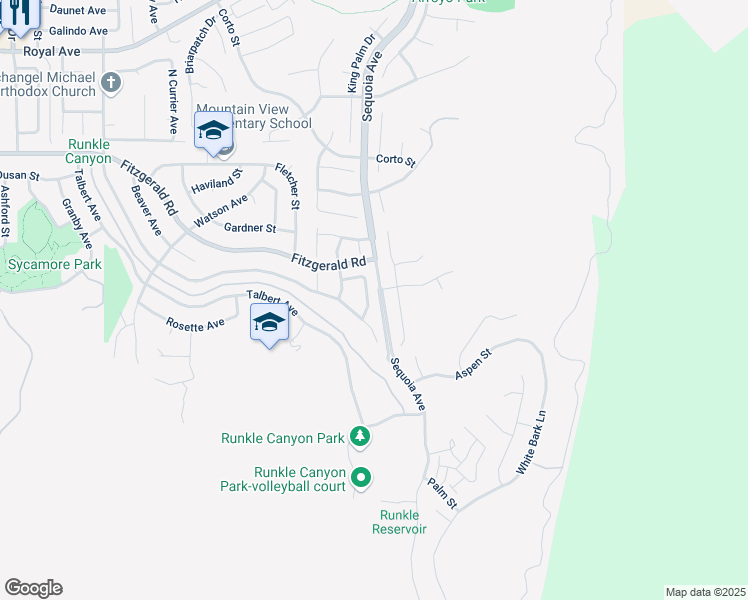 map of restaurants, bars, coffee shops, grocery stores, and more near 726 Briar Hill Circle in Simi Valley