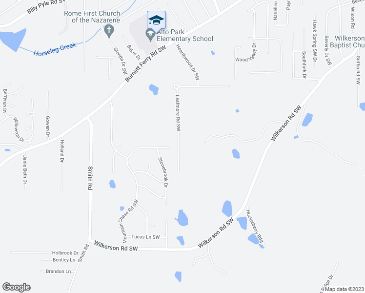 map of restaurants, bars, coffee shops, grocery stores, and more near 359 Leafmore Road Southwest in Rome