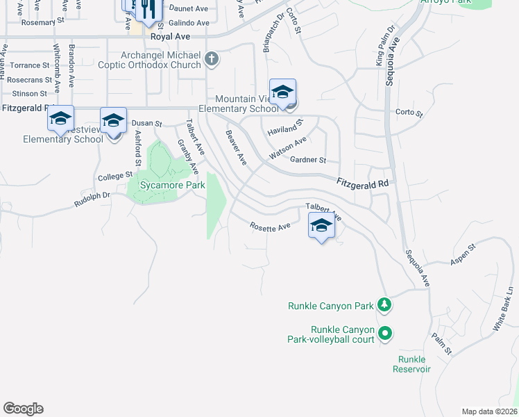 map of restaurants, bars, coffee shops, grocery stores, and more near 699 Appleton Road in Simi Valley