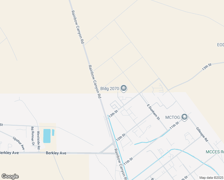 map of restaurants, bars, coffee shops, grocery stores, and more near 14th Street in Twentynine Palms