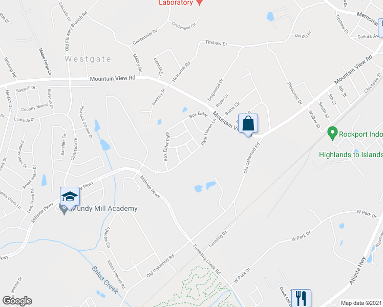 map of restaurants, bars, coffee shops, grocery stores, and more near 4201 Magnolia Place in Gainesville