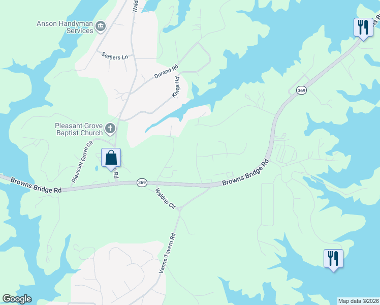 map of restaurants, bars, coffee shops, grocery stores, and more near 8425 Emerald Pointe Ln in Gainesville