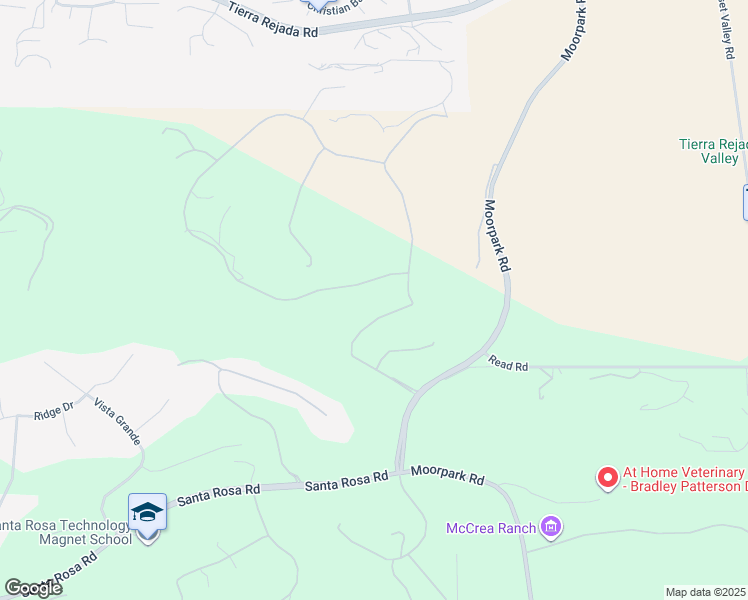 map of restaurants, bars, coffee shops, grocery stores, and more near 13226 Nightsky Drive in Santa Rosa Valley