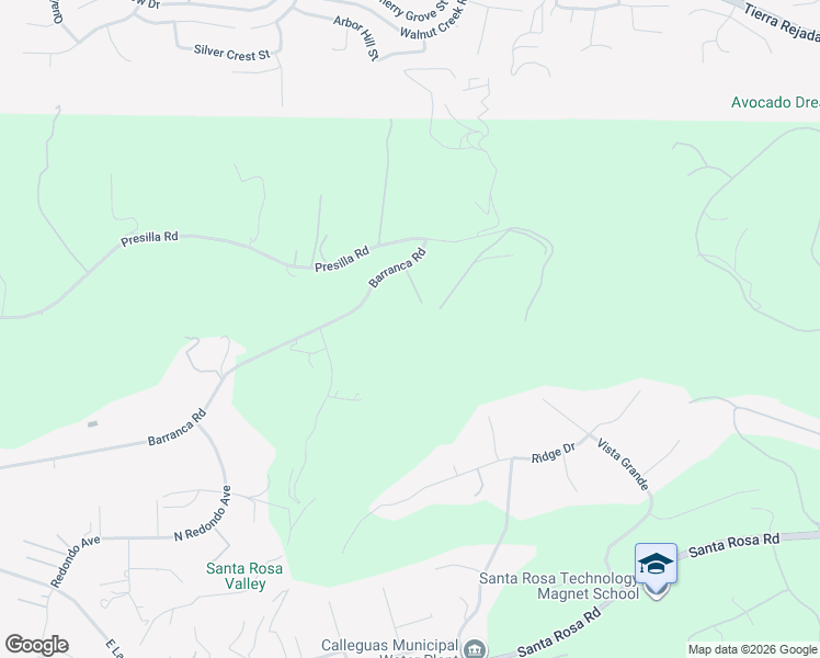 map of restaurants, bars, coffee shops, grocery stores, and more near 12286 Barranca Road in Camarillo