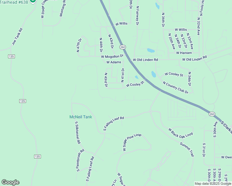 map of restaurants, bars, coffee shops, grocery stores, and more near 401 North Lantana Lane in Show Low